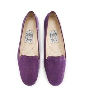 Emma Hope Albert Soft Malva Velvet Leather Slip-On Ballet Flats